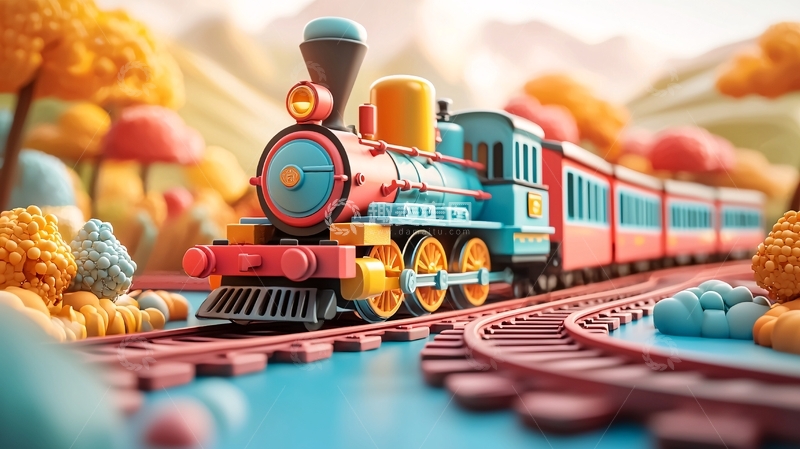 高清大图下载【趣麦麦图】卡通火车