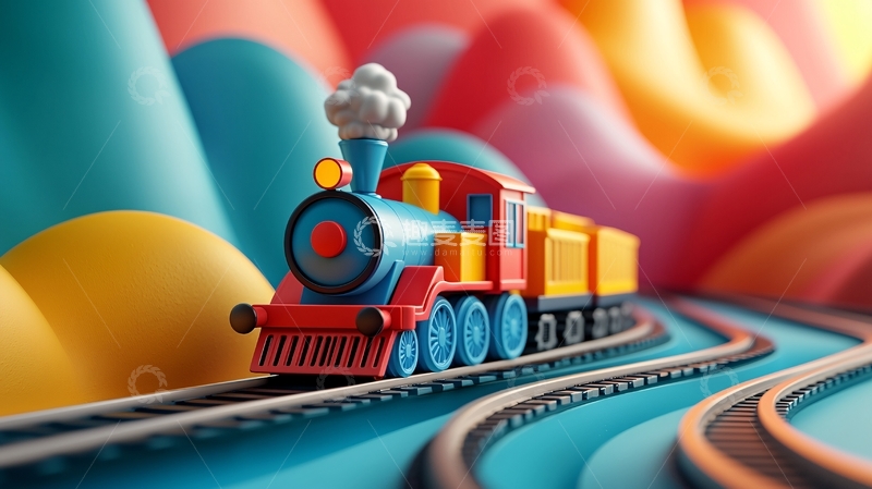 高清大图下载【趣麦麦图】彩色卡通火车