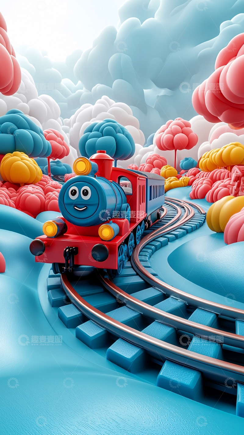 高清大图下载【趣麦麦图】卡通火车