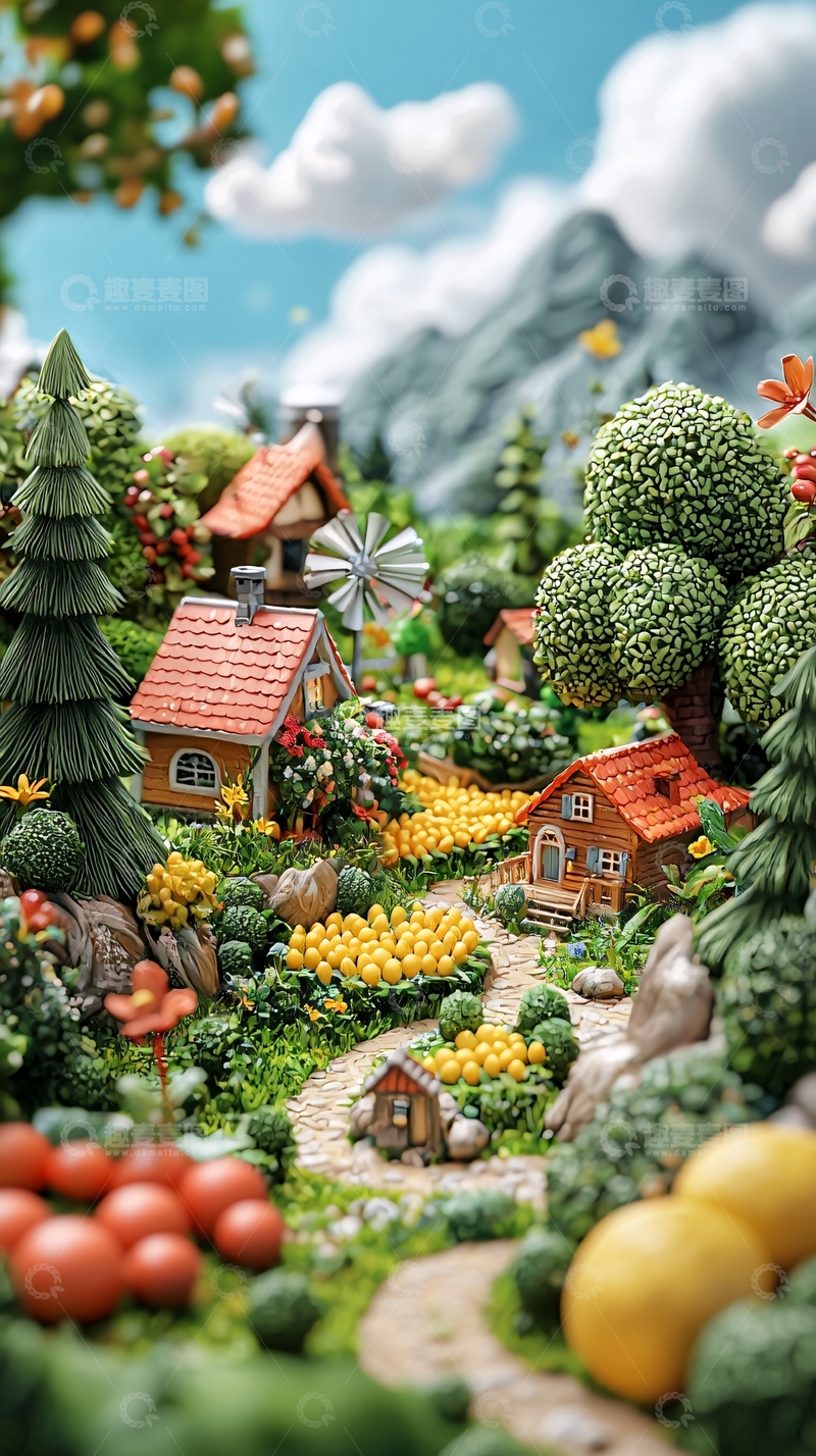 高清大图下载【趣麦麦图】童话风格微缩景观