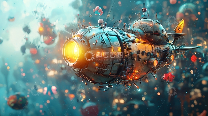 高清大图下载【趣麦麦图】未来感太空飞船