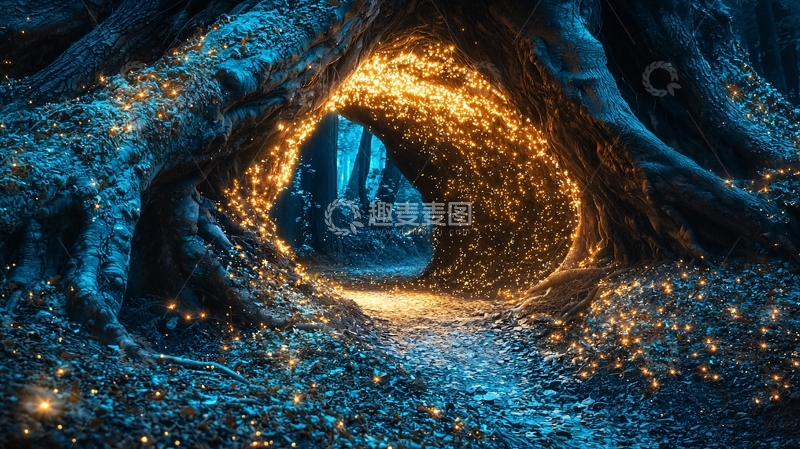 高清大图下载【趣麦麦图】树洞光圈