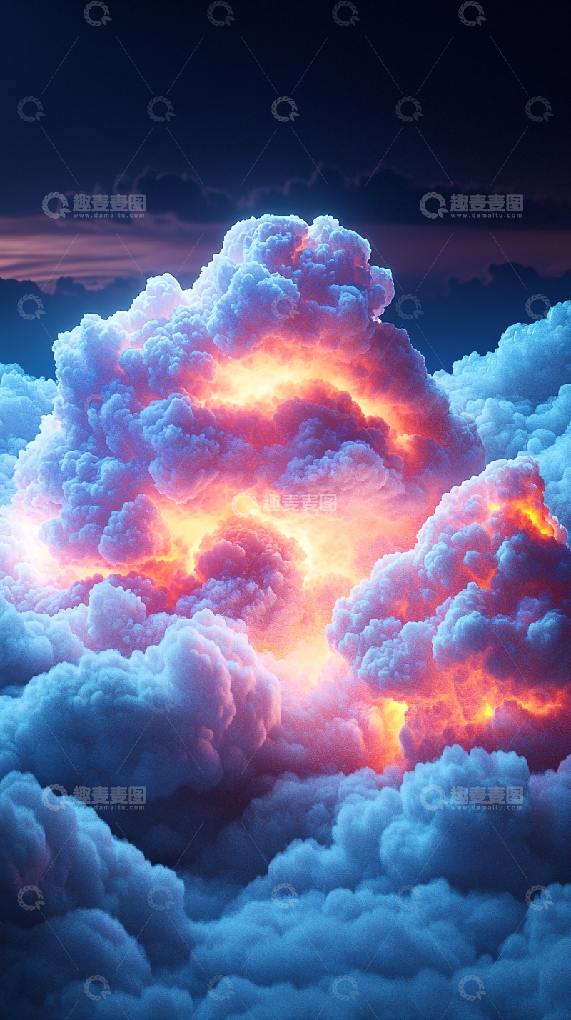 高清大图下载【趣麦麦图】燃烧的云彩