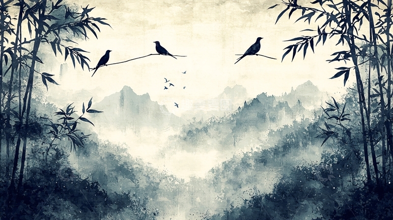 高清大图下载【趣麦麦图】水墨画