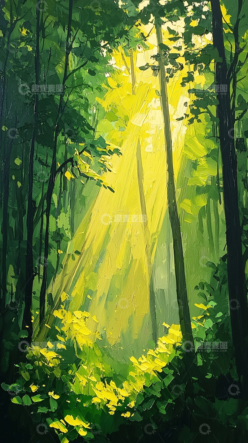 高清大图下载【趣麦麦图】森林阳光