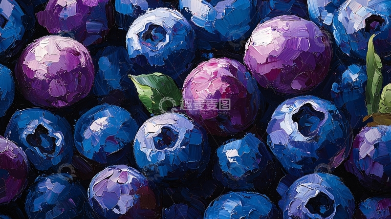 高清大图下载【趣麦麦图】蓝莓特写高清图