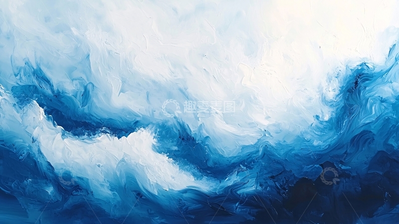 高清大图下载【趣麦麦图】抽象蓝色海洋