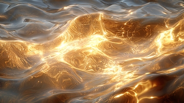 金光闪闪的水面波纹