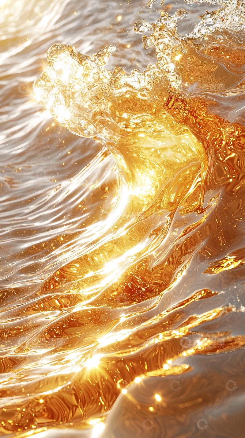 高清大图下载【趣麦麦图】金色波浪