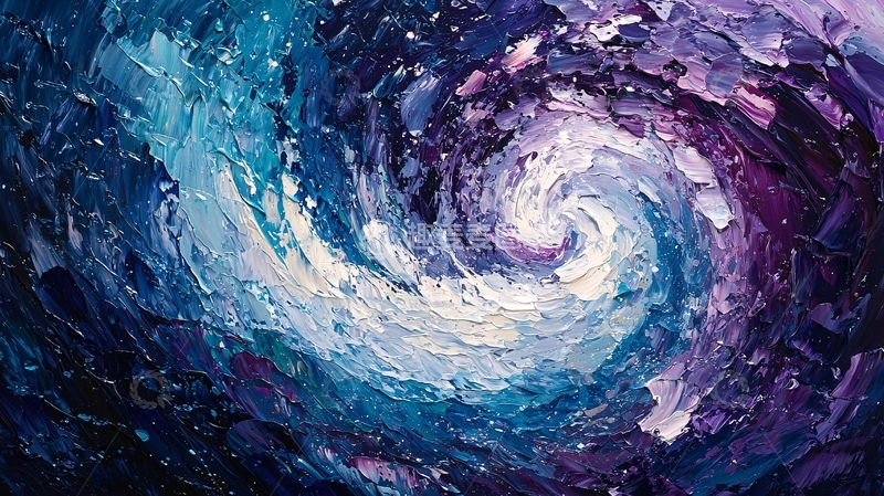 高清大图下载【趣麦麦图】蓝色紫色漩涡