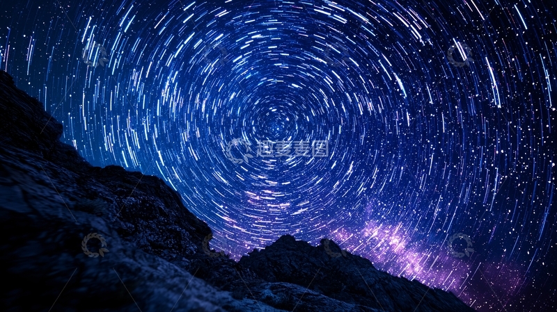 高清大图下载【趣麦麦图】星空旋转