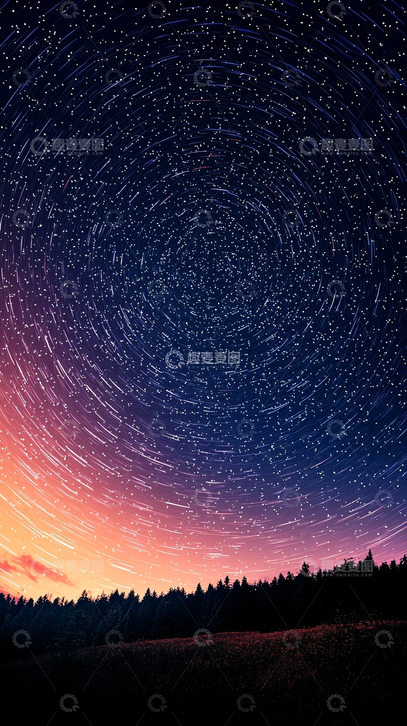高清大图下载【趣麦麦图】旋转星空
