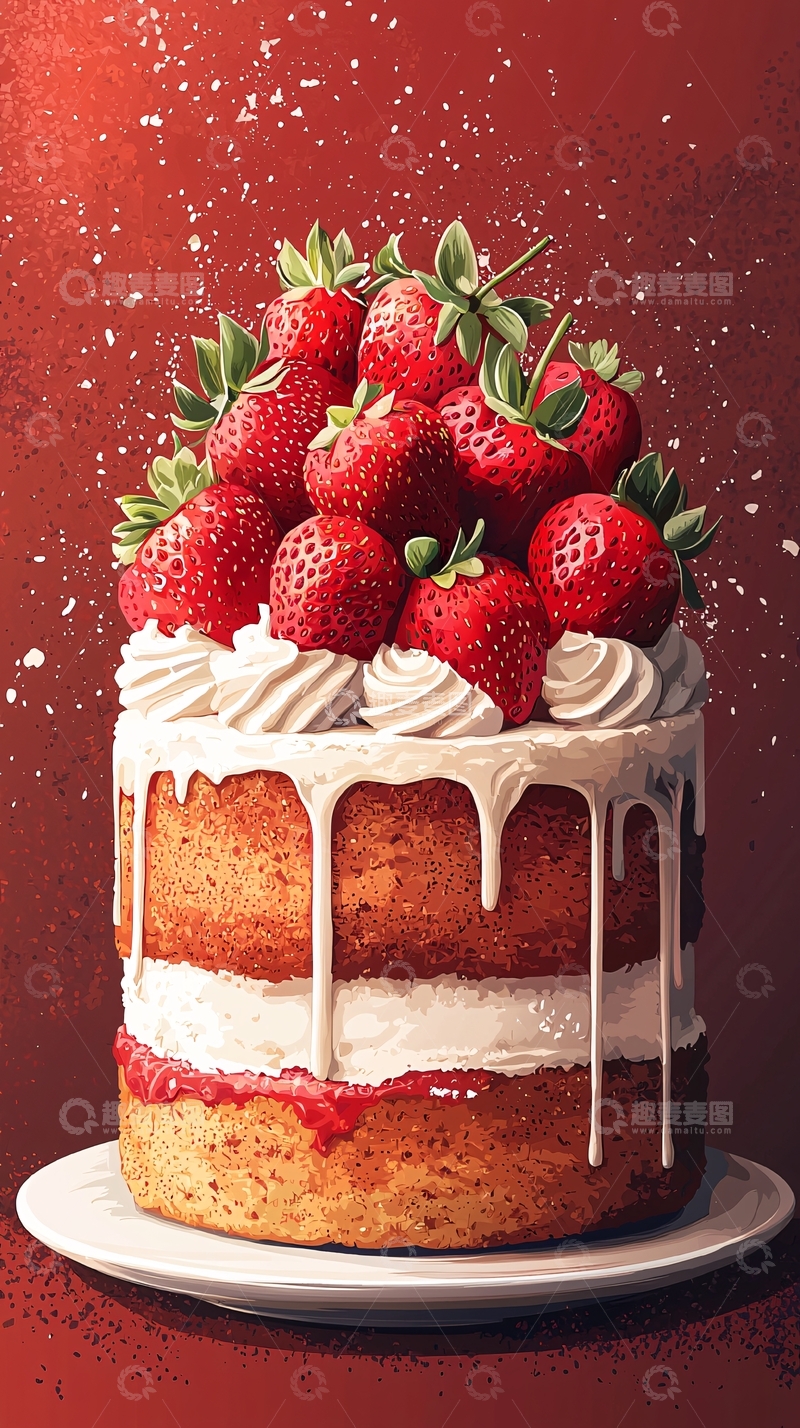 高清大图下载【趣麦麦图】草莓蛋糕14