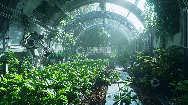 高清大图下载【趣麦麦图】废弃温室植物园
