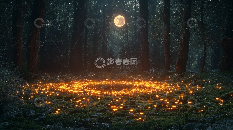 高清大图下载【趣麦麦图】月光森林