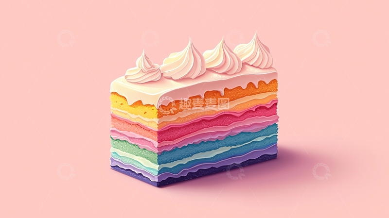 高清大图下载【趣麦麦图】彩虹蛋糕
