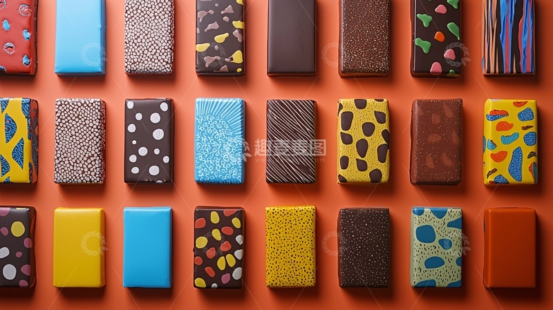彩色巧克力块