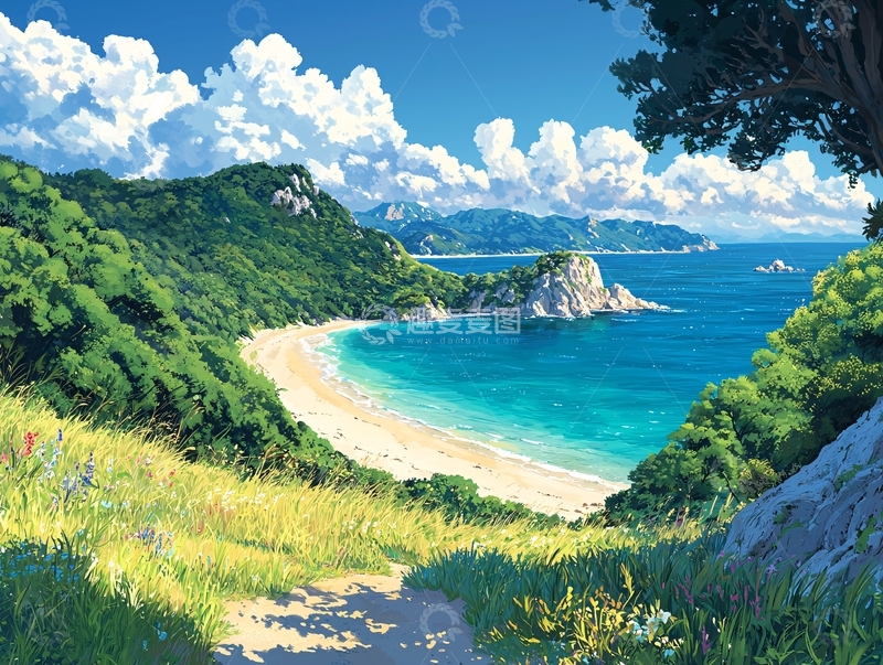 高清大图下载【趣麦麦图】阳光沙滩海景44