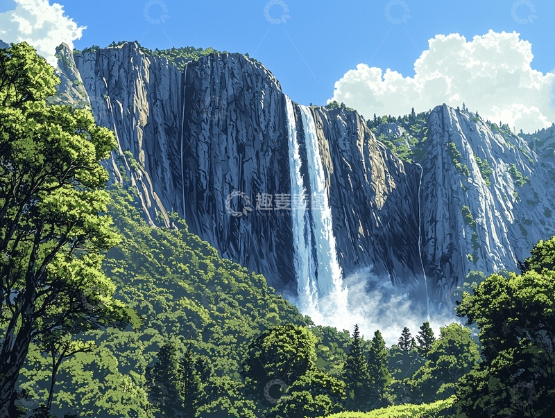 高清大图下载【趣麦麦图】瀑布80