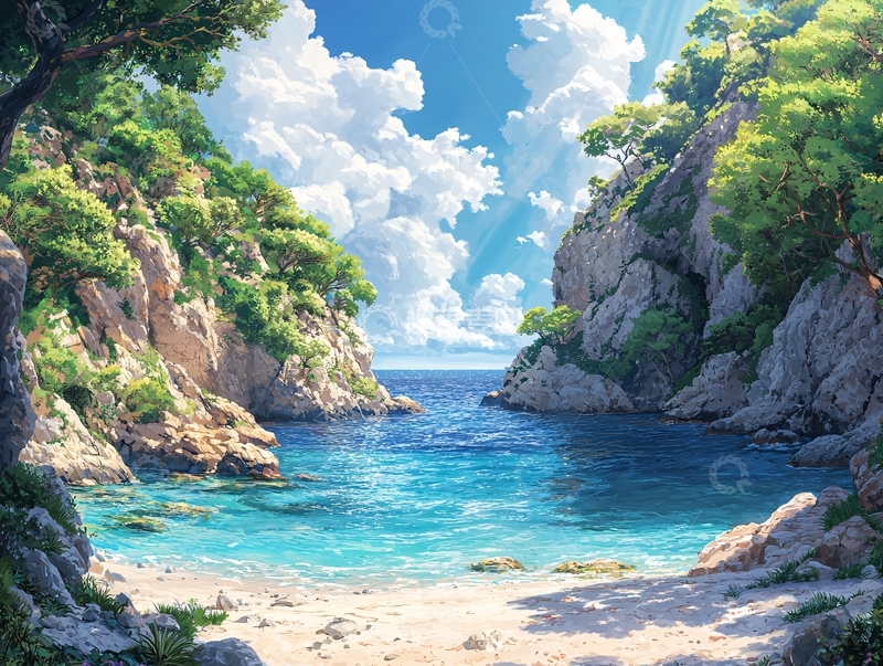 高清大图下载【趣麦麦图】阳光沙滩碧海