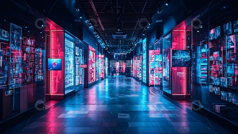 高清大图下载【趣麦麦图】炫酷科技感走廊