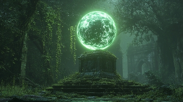 神秘森林绿光球体