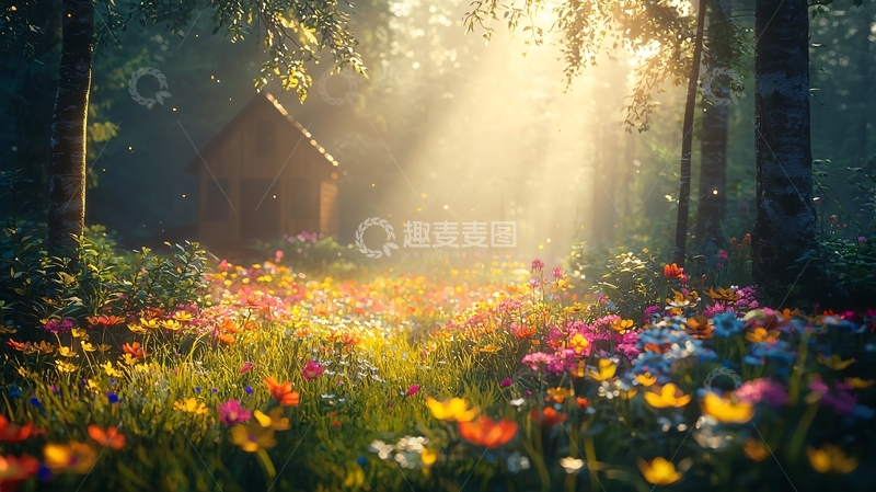 高清大图下载【趣麦麦图】森林小屋