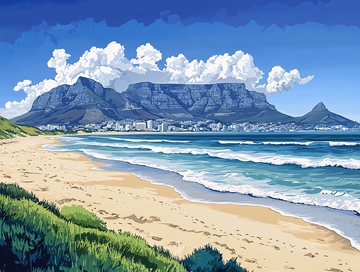 桌山海滩风景图