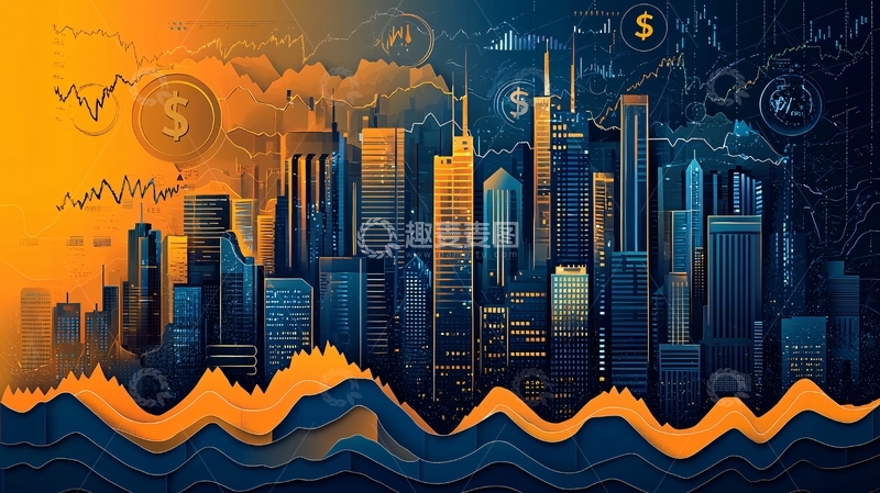 高清大图下载【趣麦麦图】金融城市夜景