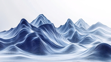 抽象蓝色山脉