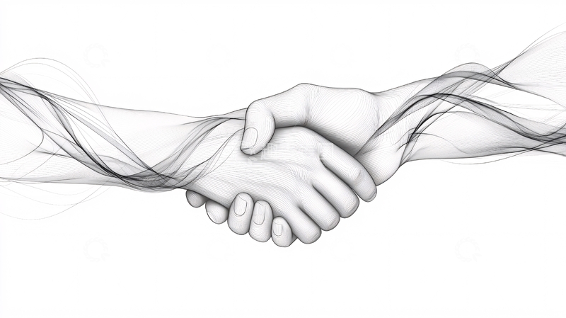 高清大图下载【趣麦麦图】抽象握手