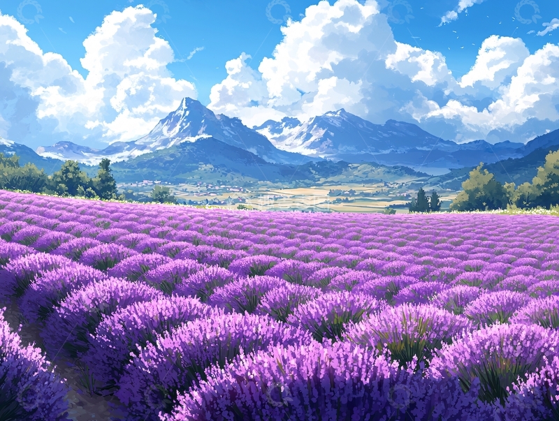 高清大图下载【趣麦麦图】薰衣草田