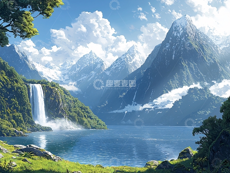 高清大图下载【趣麦麦图】瀑布81