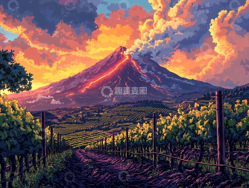 高清大图下载【趣麦麦图】火山喷发