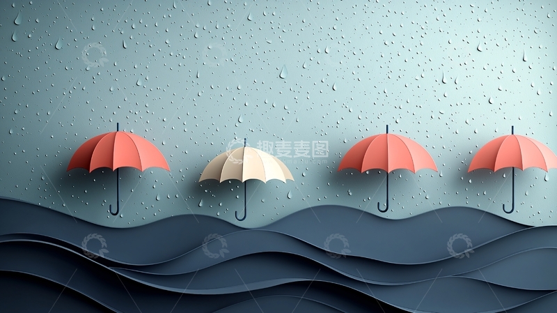 高清大图下载【趣麦麦图】雨中伞