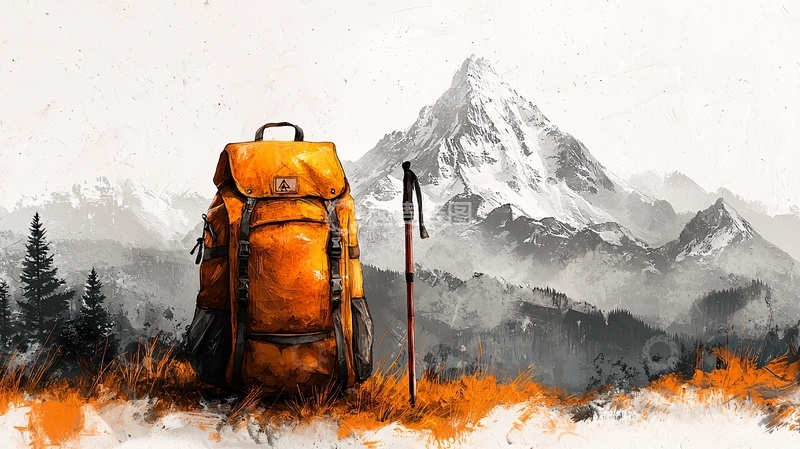 高清大图下载【趣麦麦图】登山背包