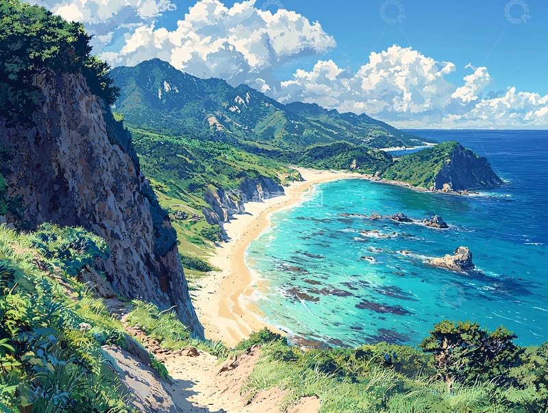 高清大图下载【趣麦麦图】海边悬崖峭壁风景