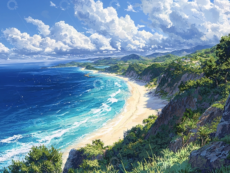 高清大图下载【趣麦麦图】阳光沙滩海景49