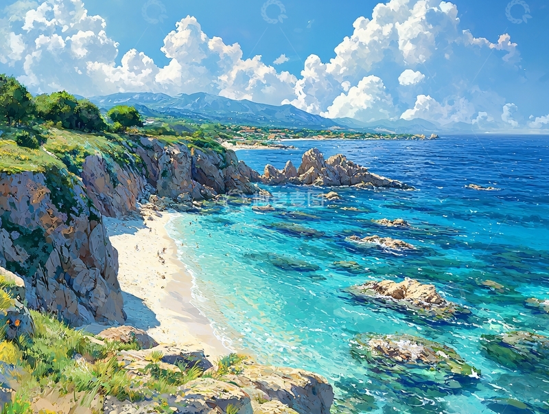 高清大图下载【趣麦麦图】阳光沙滩海边风景