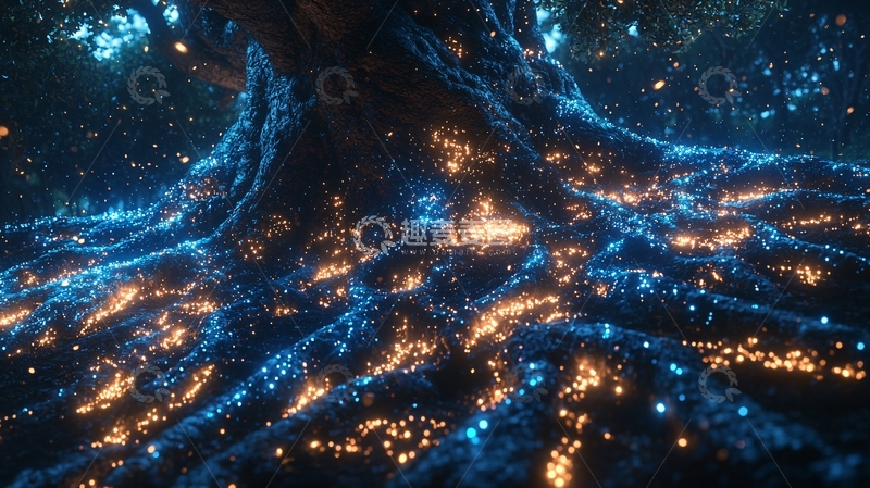 高清大图下载【趣麦麦图】发光树根