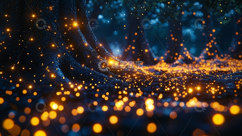 高清大图下载【趣麦麦图】萤火虫森林40