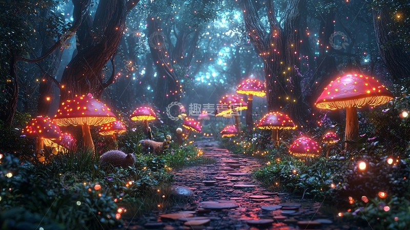 高清大图下载【趣麦麦图】梦幻森林小路114