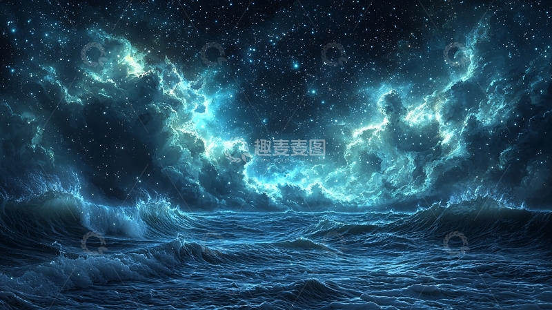 高清大图下载【趣麦麦图】星空大海