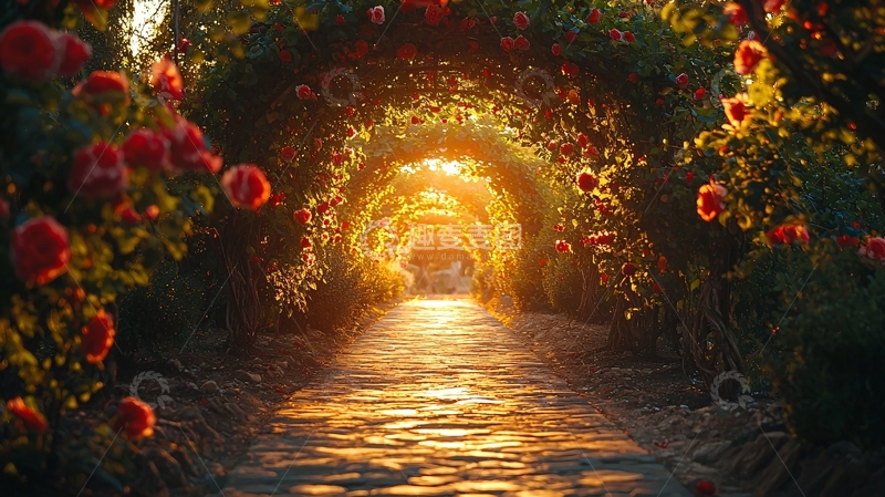 高清大图下载【趣麦麦图】玫瑰花拱门