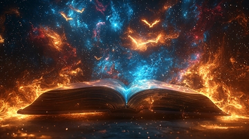 火焰燃烧的魔法书