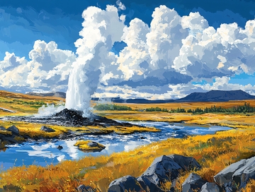 黄石公园喷泉