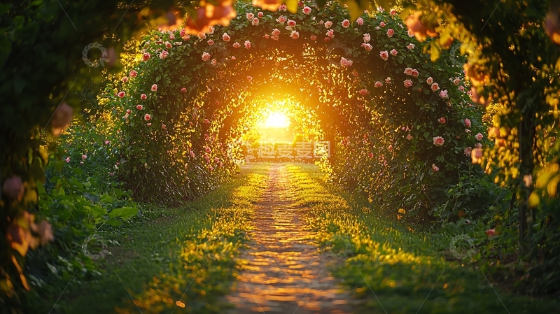 高清大图下载【趣麦麦图】玫瑰花拱门