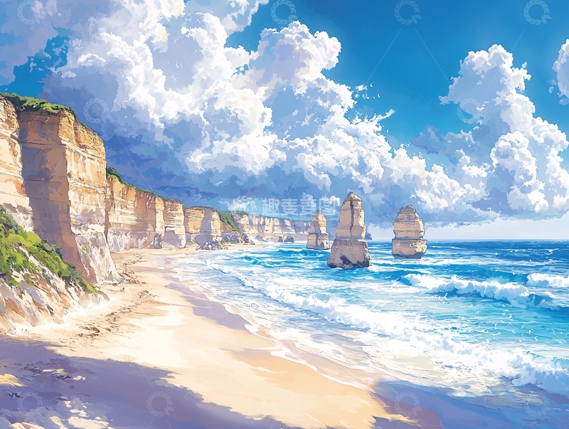 高清大图下载【趣麦麦图】海边岩石