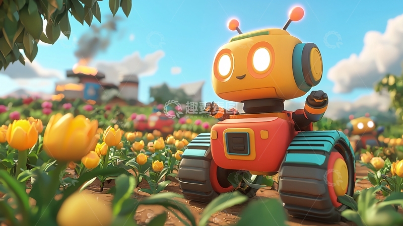 高清大图下载【趣麦麦图】卡通机器人