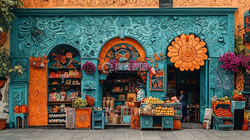 高清大图下载【趣麦麦图】色彩鲜艳的特色小店